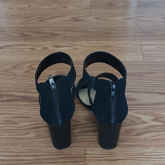 Derek Heart Chunky ankle strap black heels  Sz 8.5 - Picture 4 of 7